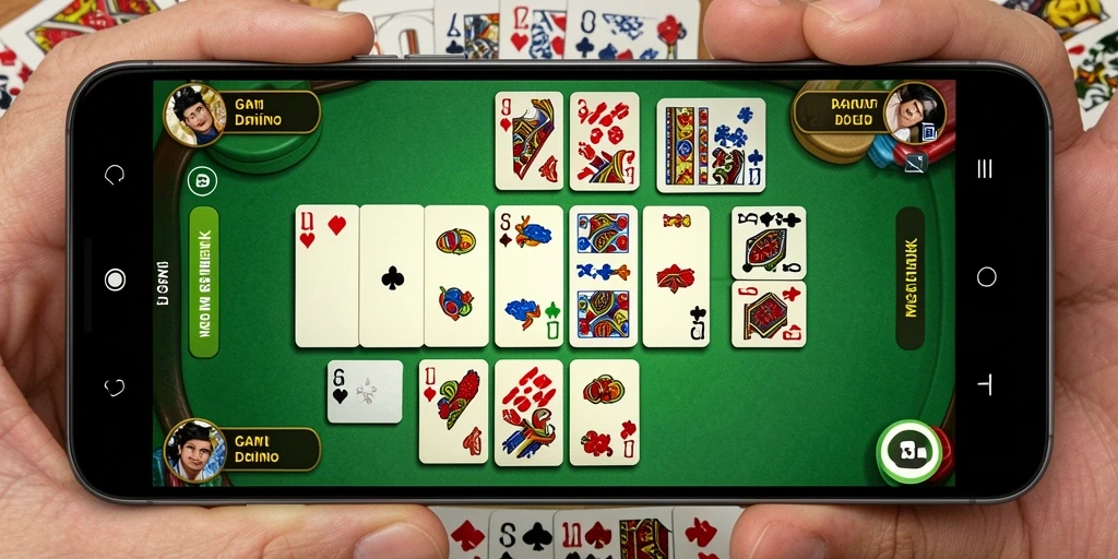 Tampilan gameplay Domino yang seru dan interaktif.