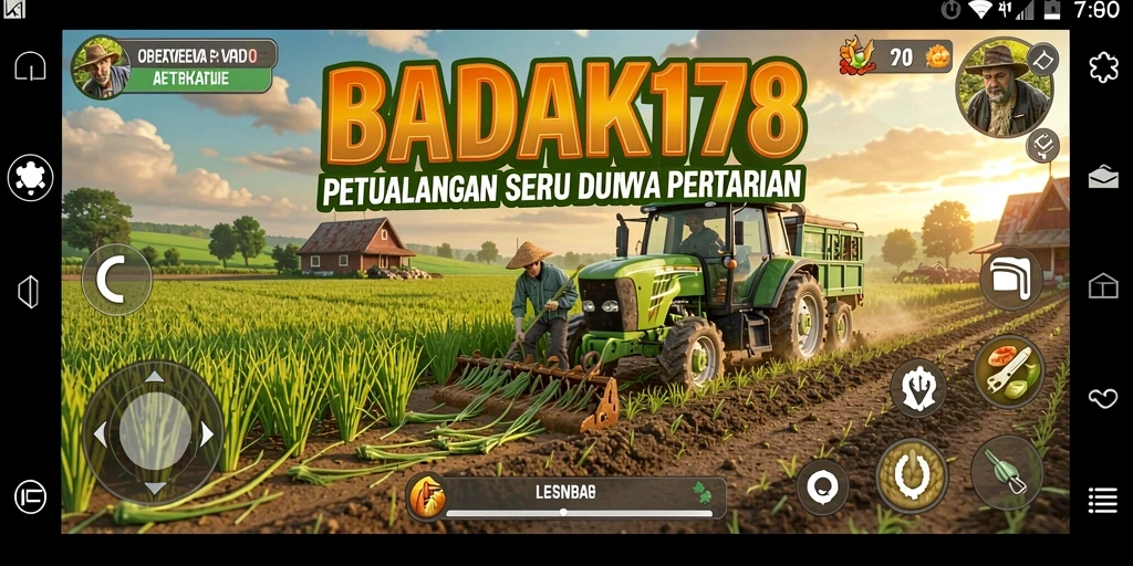 Tampilan menarik dari gameplay BADAK178 yang menggambarkan pertanian aktif.