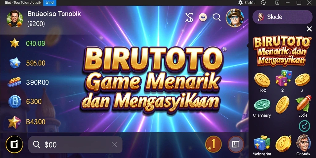 Screenshot BIRUTOTO menunjukkan gameplay slot yang mendebarkan.