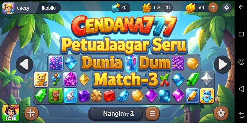 Tampilan gameplay CENDANA777 yang menantang dan berwarna.
