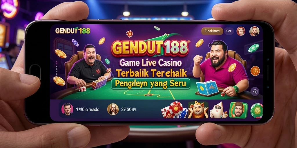Tampilan gameplay GENDUT188 dengan dealer profesional di Live Casino.