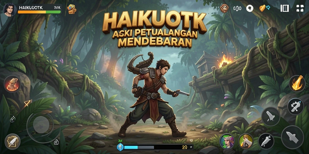 Tangkapan layar HAIKUOTK memperlihatkan gameplay aksi mendebarkan dengan grafis yang menawan.