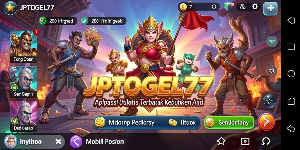 Tampilan utama aplikasi JPTOGEL77 yang praktis dan menarik.