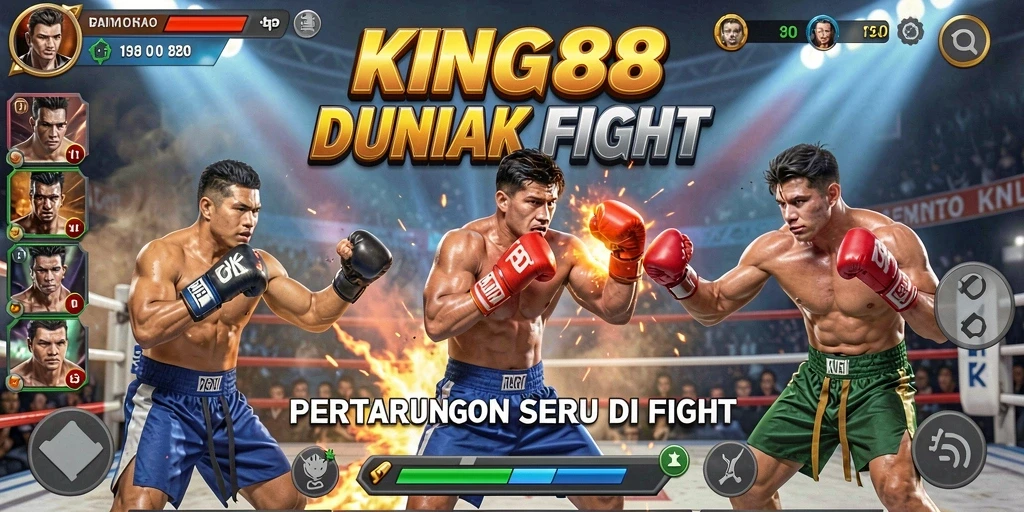 Tampilan gameplay <strong>KING88</strong> dengan aksi pertarungan yang mendebarkan.