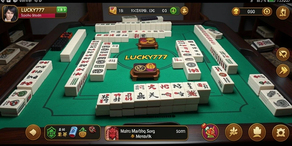 Tampilan gameplay menegangkan dalam LUCKY777 dengan Mahjong yang menantang.