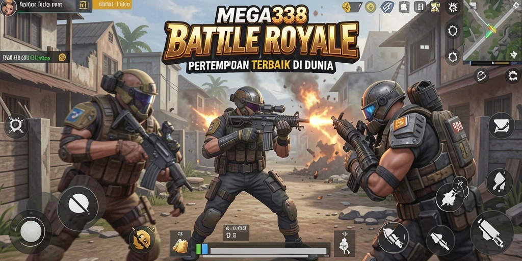 Tampilan menarik dari gameplay Battle Royale yang intens.