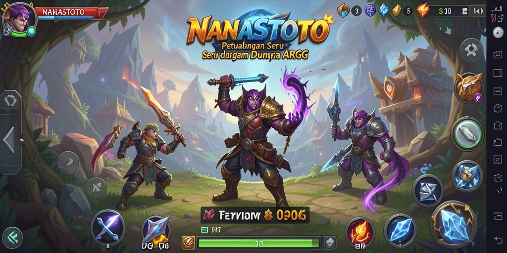 Tampilan gameplay menakjubkan di dunia fantasi NANASTOTO.