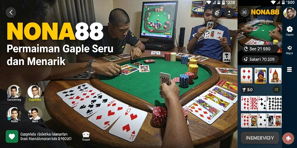 Screenshot gameplay Gaple yang seru di NONA88.