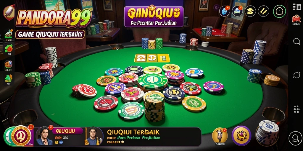 Tampilan gameplay seru dalam PANDORA99 saat bermain QiuQiu.