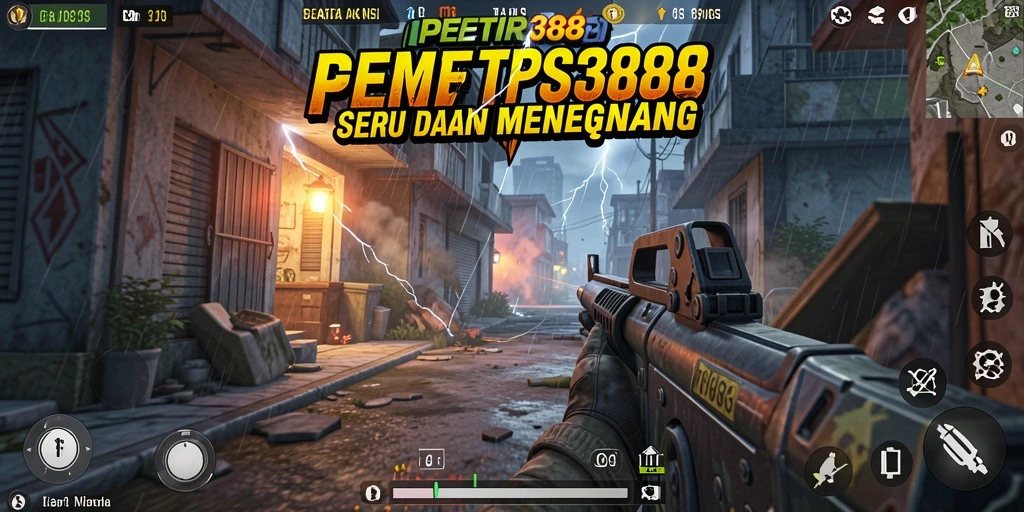 Tampilan screenshot utama PETIR388 yang menampilkan aksi pertempuran seru.