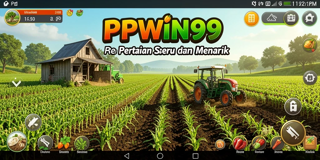 Screenshot PPWIN99 menampilkan aktifitas bertani yang seru dan menarik.