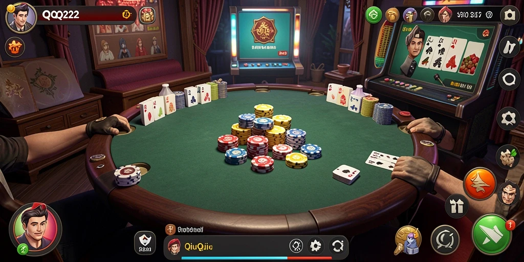 Screenshot gameplay QiuQiu yang seru dan kompetitif.