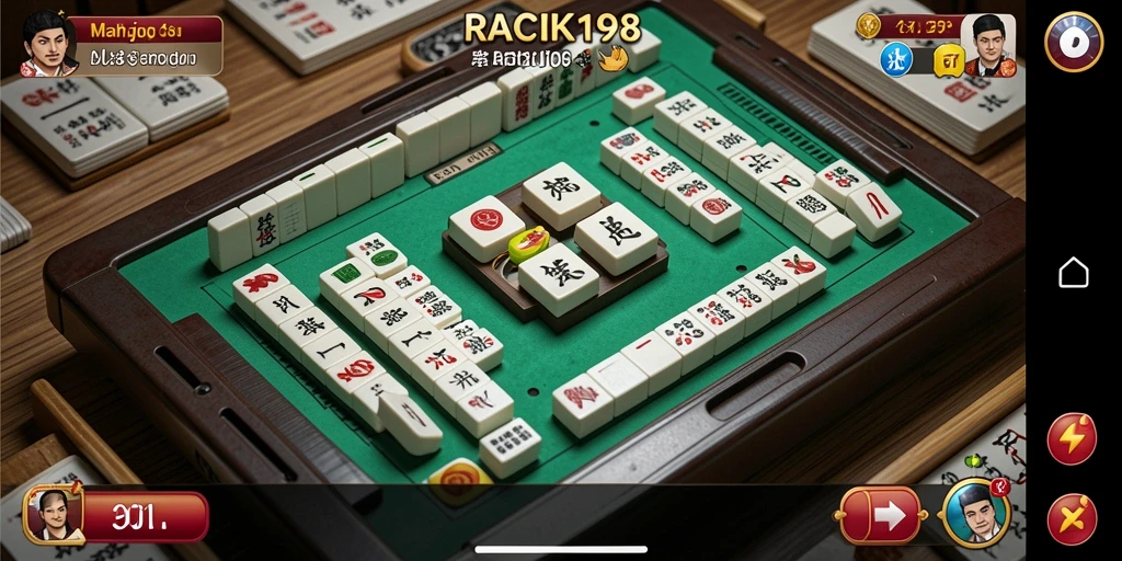 Screenshot gameplay menampilkan batu Mahjong yang menarik.