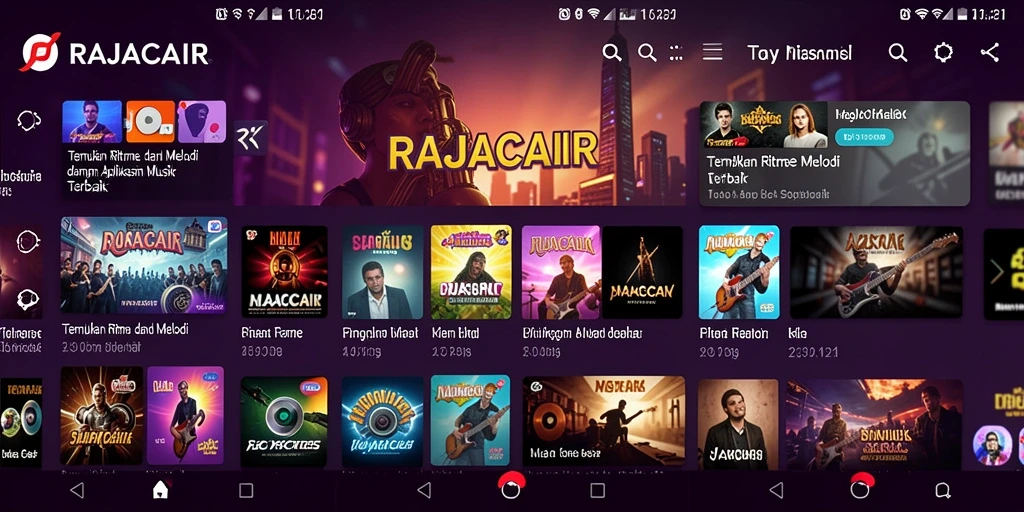 Screenshot RAJACAIR menunjukkan pengalaman bermain musik yang mengasyikkan.