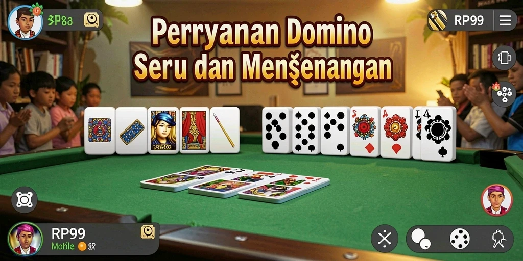 Gameplay seru dan menegangkan dalam RP99 yang menawarkan pengalaman bermain Domino.