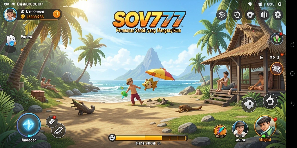 Tampilan gameplay SOV777 yang menarik dan penuh warna.