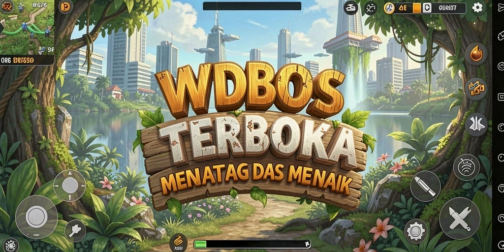 Tangkapan layar utama WDBOS menampilkan keindahan dunia terbuka.